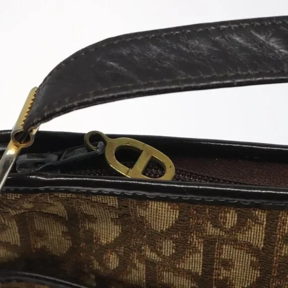 Authentic Christian Dior Trotter Canvas Shoulder Bag Brown - Picture 2 of 16